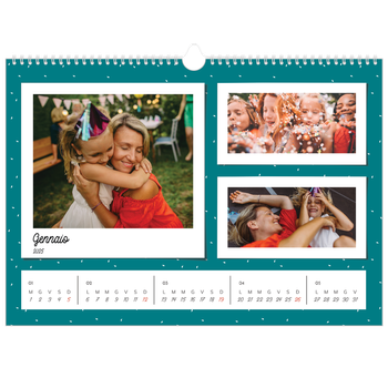 Calendario Fotografico A3 Orizzontale — Scatti pop di colore