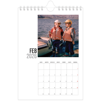 Calendario fotografico A5 — Testo abbreviato [Febbraio]