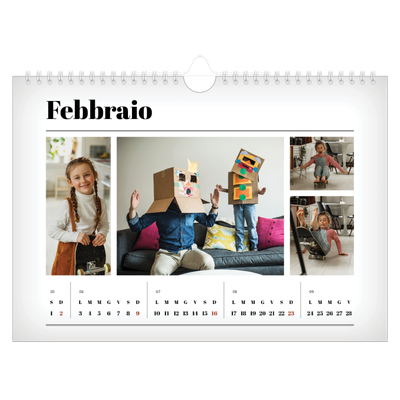Calendario fotografico A4 — Fresco di stampa [Febbraio]