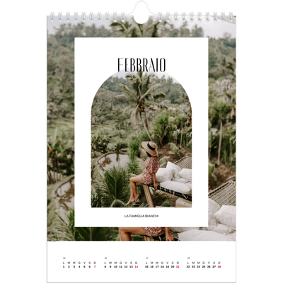 Calendario personalizzato A4 — L'arco aperto [Febbraio]
