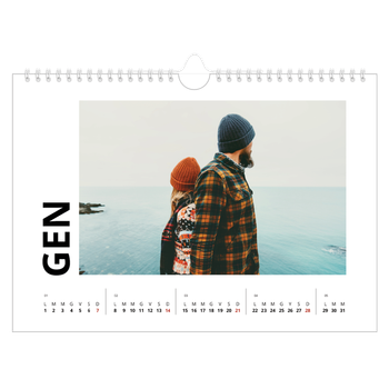 Calendario Fotografico A4 Orizzontale — White space