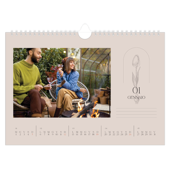 Calendario Fotografico A4 Orizzontale — Batanico semplice