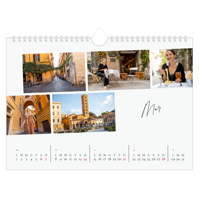 Calendario fotografico A4 — Soggiorno in città [Marzo]