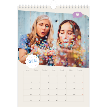 Calendario personalizzato A4 — Compleanno iconico
