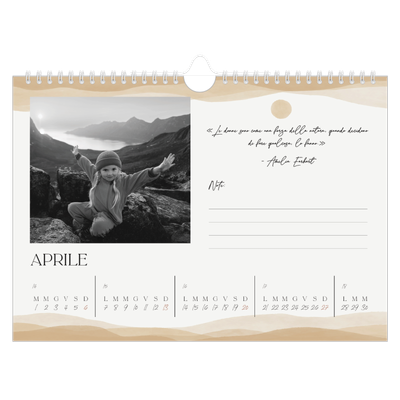 Calendario fotografico A4 — Citazioni [Aprile]