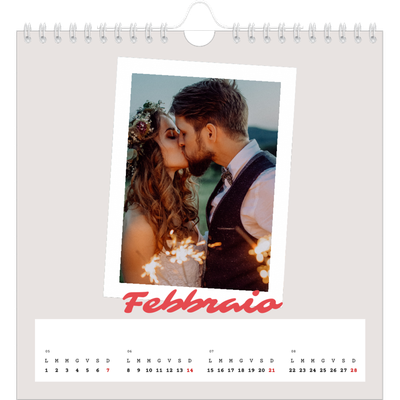 Calendari quadrati — Firmato in cremisi [Febbraio]