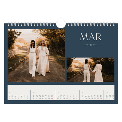 Calendario fotografico A4 — Ardesia e grazie [Marzo]