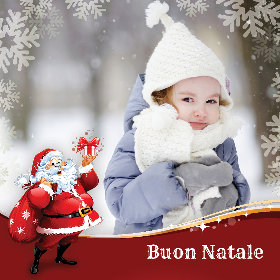 Biglietti — Babbo Natale fiocco di neve