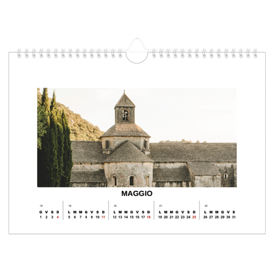 Calendario fotografico A4 — Foto semplice [copertina]
