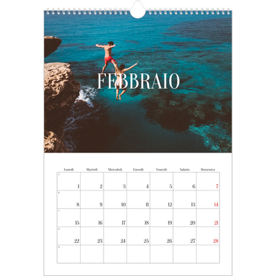 Calendario A3 verticale — Fuga infinita [Febbraio]