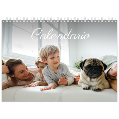 Calendario A4 Doppio — Mese scritto a mano [copertina]