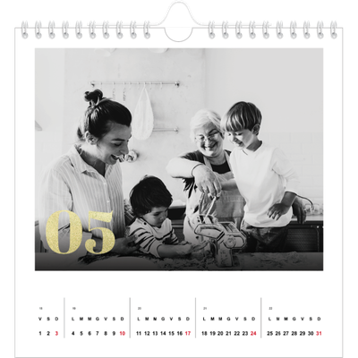 Calendari quadrati — Grandi numeri luccicanti [copertina]