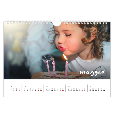 Calendario fotografico A4 — Scrittura semplice [copertina]