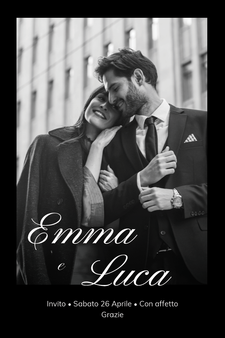 Inviti — Minimale nero