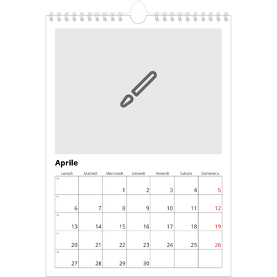 Calendario personalizzato A4 — Disegna il tuo prodotto [Aprile]