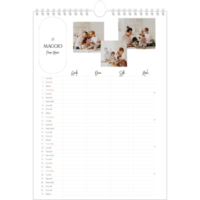 Calendario famiglia A4 verticale — Fare programmi - Famiglia di 4 [copertina]