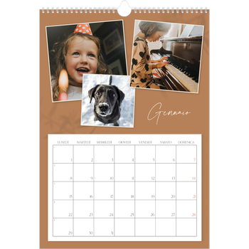 Calendario personalizzato A3 — Con i piedi per terra