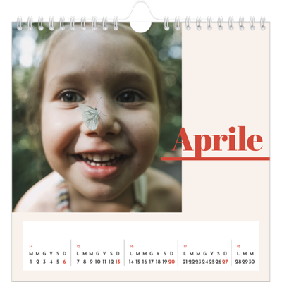 Calendari quadrati — Nostalgia degli anni '90 [Aprile]