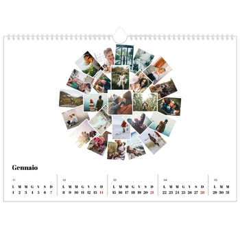 Calendario Fotografico A3 Orizzontale — Forme di collage