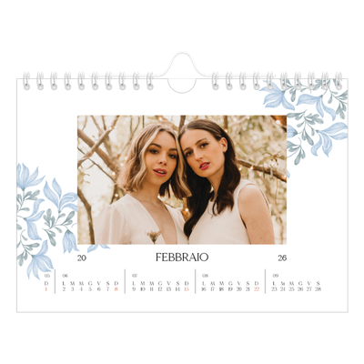 Calendario fotografico A5 — Floreale elegante [Febbraio]