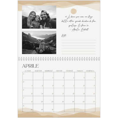 Calendario A4 Doppio — Citazioni [Aprile]