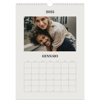 Calendario personalizzato A3 — Avorio semplice