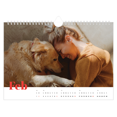 Calendario fotografico A4 — Un anno audace [Febbraio]
