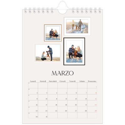 Calendario fotografico A5 — Galleria fotografica a parete [Marzo]