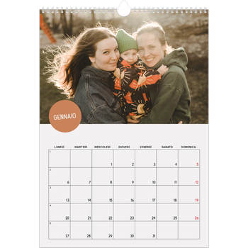 Calendario personalizzato A3 — Adesivo fotografico