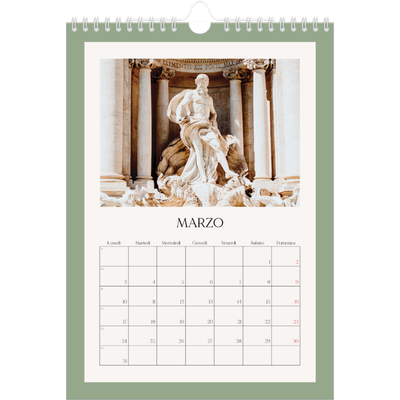 Calendario personalizzato A4 — Colori classici [Marzo]