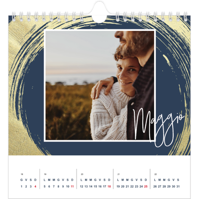 Calendari quadrati — Sfondi spazzolati d'oro [copertina]