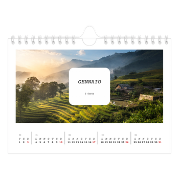 Calendario Fotografico A5 Orizzontale — Tutta la storia
