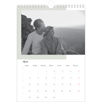 Calendario personalizzato A4 — Schermate a colori [Aprile]