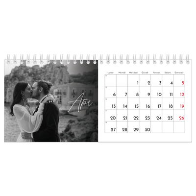 Calendari da tavolo — Scrittura elegante [Aprile]