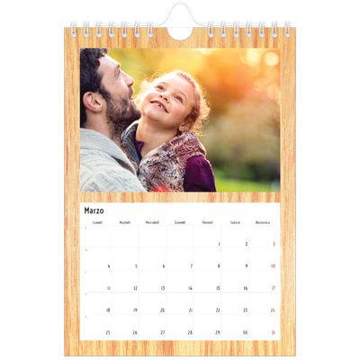 Calendario fotografico A5 — Legno [Marzo]