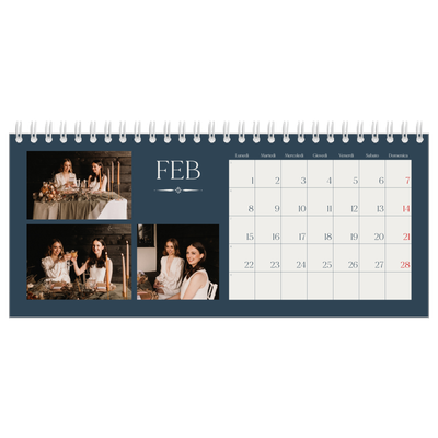 Calendari da tavolo — Ardesia e grazie [Febbraio]