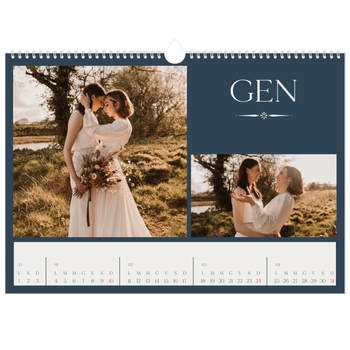Calendario Fotografico A3 Orizzontale — Ardesia e grazie