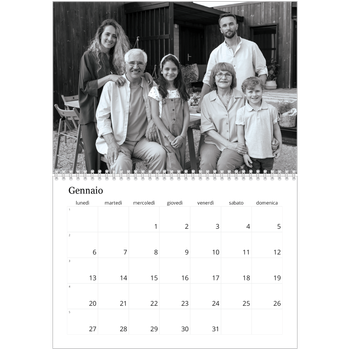 Calendario A4 Doppio — Fuoco