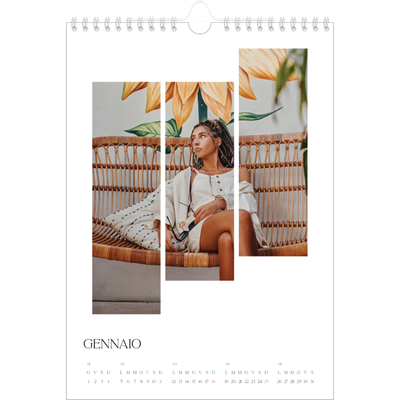 Calendario personalizzato A4 — Mosaici di viaggio [Gennaio]