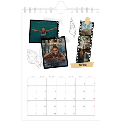 Calendario fotografico A5 — Album ricordi con stile [Aprile]