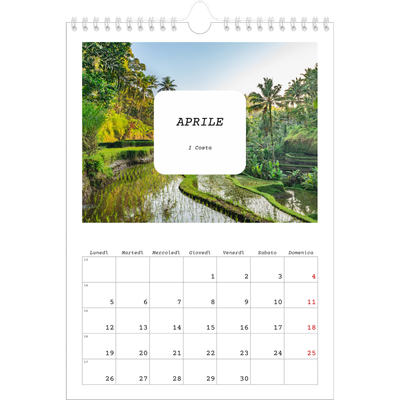 Calendario personalizzato A4 — Tutta la storia [Aprile]