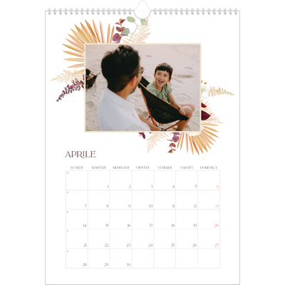 Calendario A3 verticale — Boho [Aprile]
