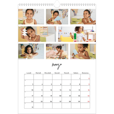 Calendario A3 verticale — Disposizioni fotografiche [Marzo]