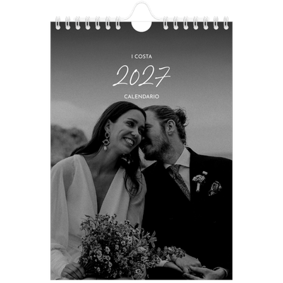 Calendario fotografico A5 — Scrittura elegante [copertina]