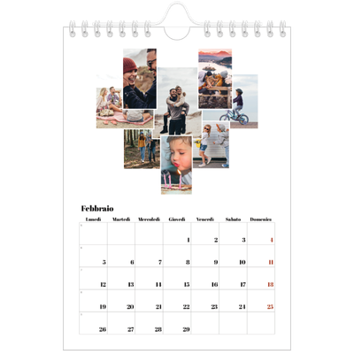 Calendario fotografico A5 — Forme di collage [Febbraio]