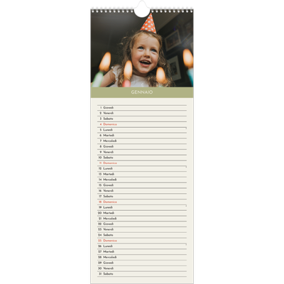 Calendario da cucina  — Capitoli pastello [Gennaio]