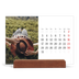 Calendario con supporto in legno orizzontale  — Fuga infinita [copertina]
