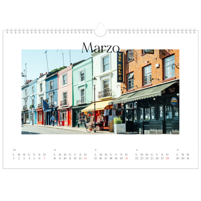 Calendario A3 orizzontale  — Il mio diario di viaggio [Marzo]