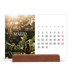 Calendario con supporto in legno orizzontale  — Fuga infinita [Marzo]