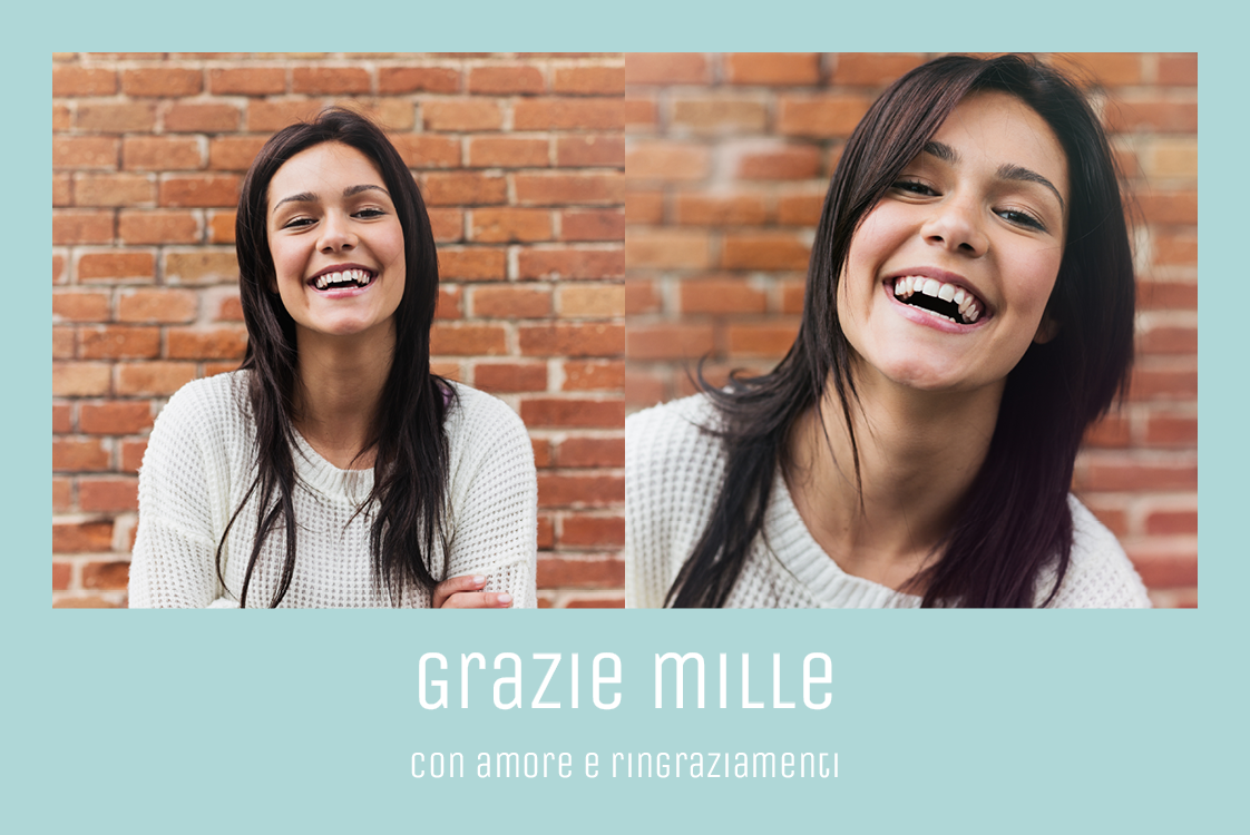 Biglietti di ringraziamento — Pale blue footer